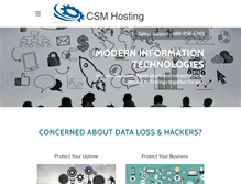 Tablet Screenshot of csmhosting.com